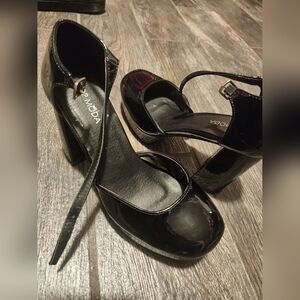 Top Moda Block Heel Platform Mary Jane Pumps Size 8